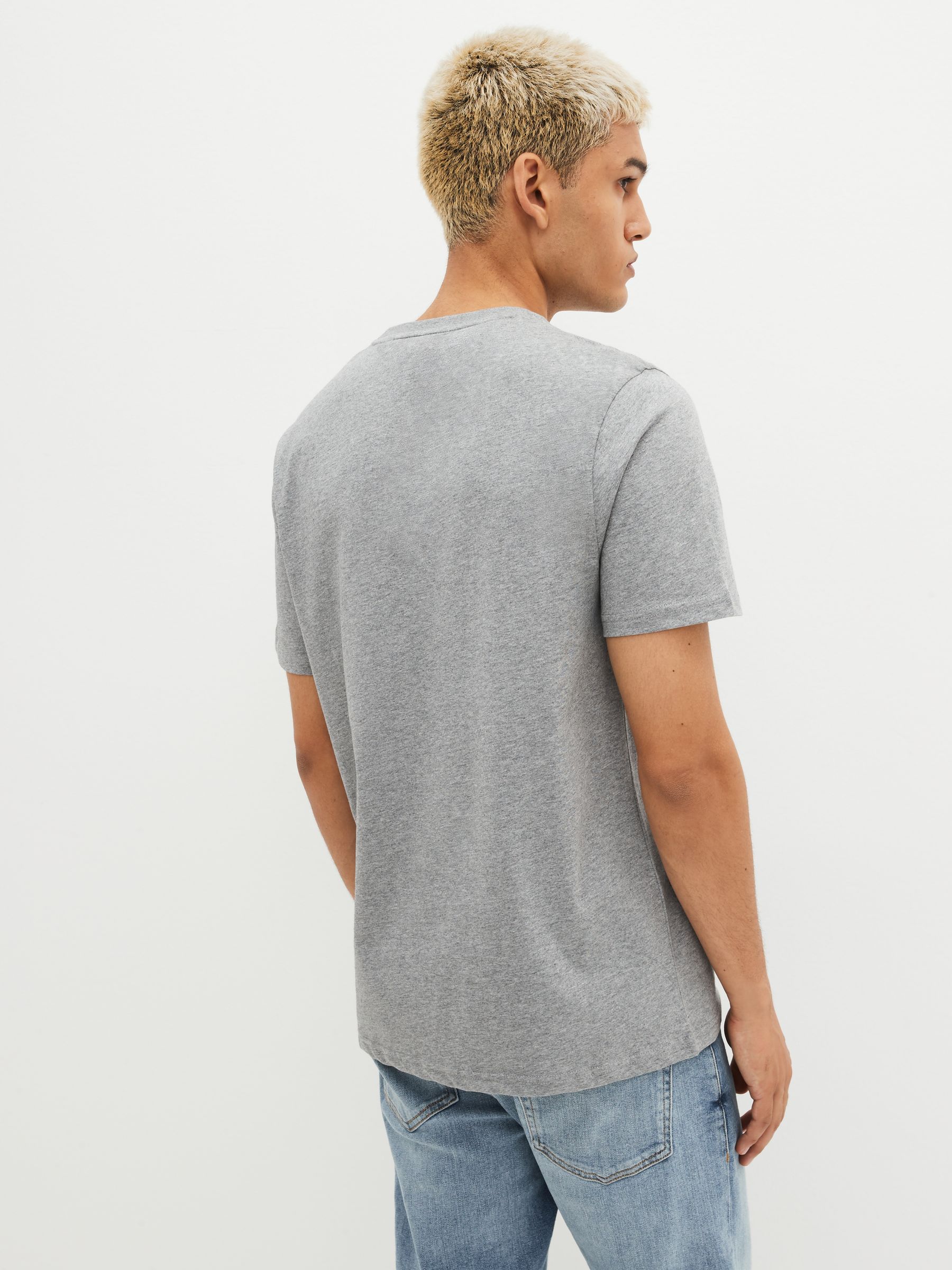 Cumpără gri melanj - Lyle & Scott Guler rotund bumbac Tricou from