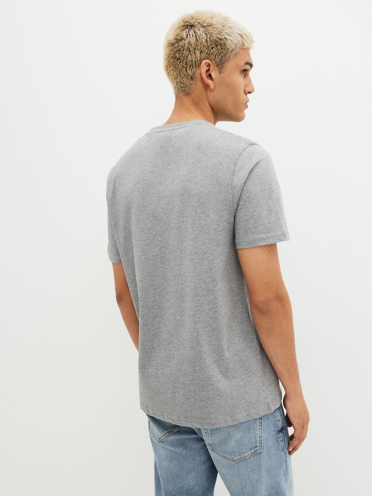 Lyle & Scott Grey Marl Crew Neck Cotton T-Shirt - Image 3 of 8