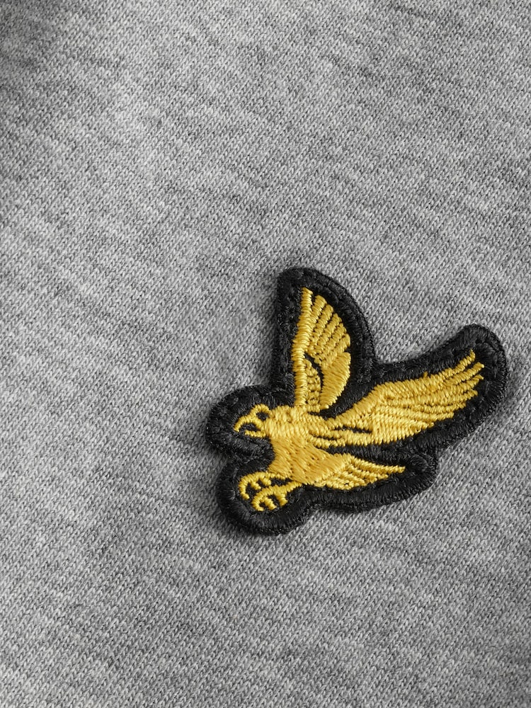 Lyle & Scott Grey Marl Crew Neck Cotton T-Shirt - Image 8 of 8