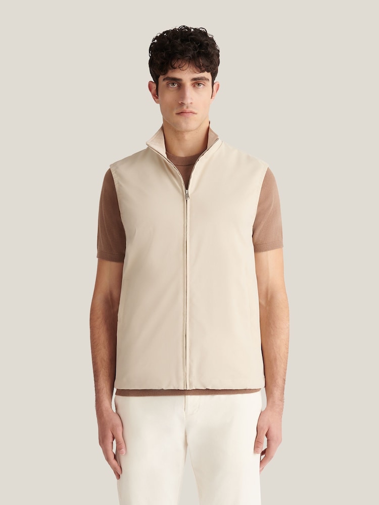 Peckham Rye Natural Zip Vest - Image 1 of 6 Peckham Rye Natural Zip Vest - Image 1 of 6