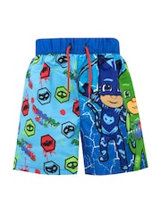 Character Blue Masks Swim Shorts - Image 1 of 3