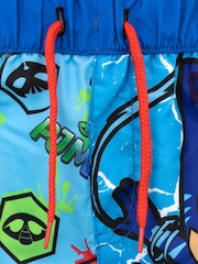 Character Blue Masks Swim Shorts - Image 2 of 3