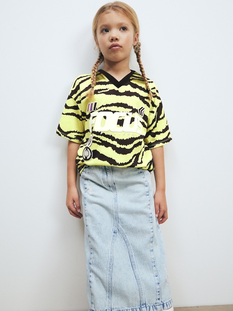 Lime Green Football Top (3-12yrs) - Image 1 of 7