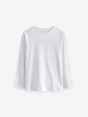 White 5 Pack Long Sleeve T-Shirts (3-16yrs) - Image 2 of 5