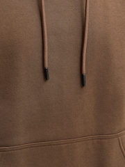 JACK & JONES Brown Relaxed Fit Plain Hoodie - Image 7 of 7