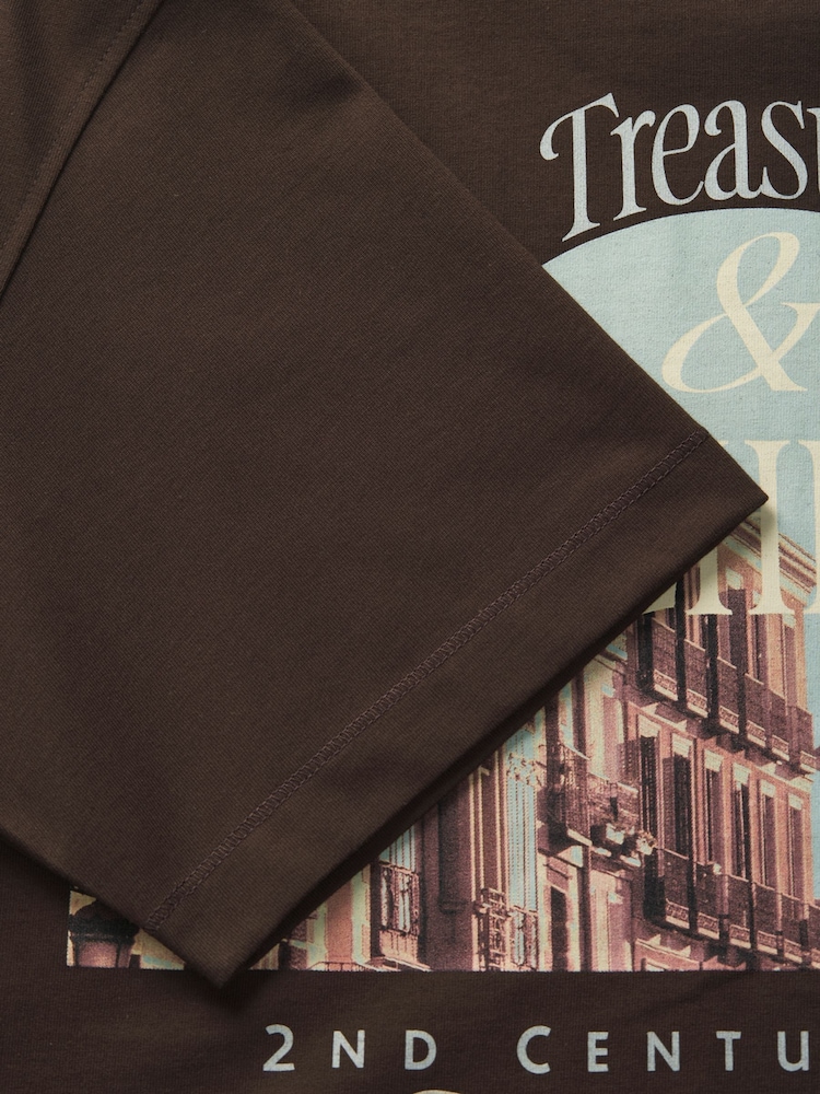 JACK & JONES Brown T-Shirt With Back Graphic Print - Image 7 of 7 JACK & JONES Brown T-Shirt With Back Graphic Print - Image 7 of 7