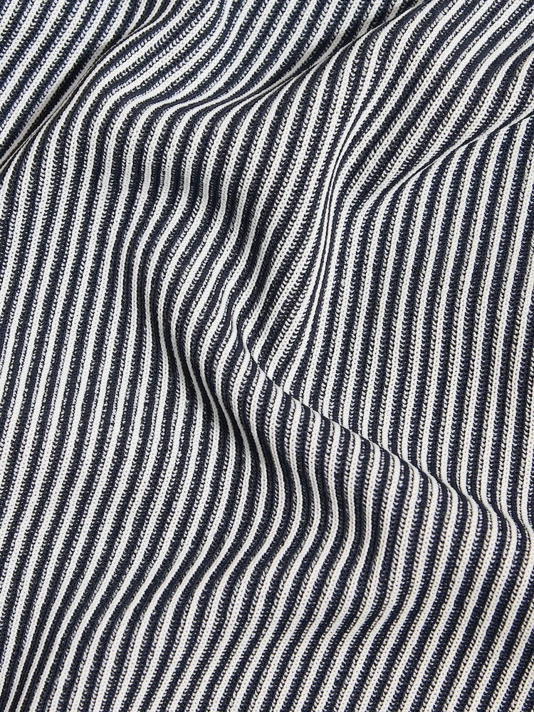 Peckham Rye Blue Open Collar Short Sleeves Knitted Polo - Image 7 of 7 Peckham Rye Blue Open Collar Short Sleeves Knitted Polo - Image 7 of 7
