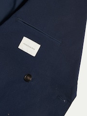Peckham Rye Blue Contemporary Seersucker Double Breasted Blazer - Image 4 of 5