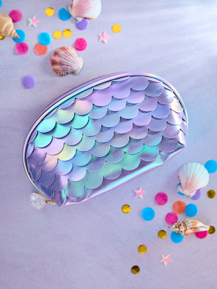 Purple Iridescent Kids Mermaid Makeup Bag - Image 1 of 6 Purple Iridescent Kids Mermaid Makeup Bag - Image 1 of 6