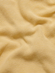 Peckham Rye Yellow Open Stitch Panel Short Sleeves Revere Shirt - Image 9 of 9