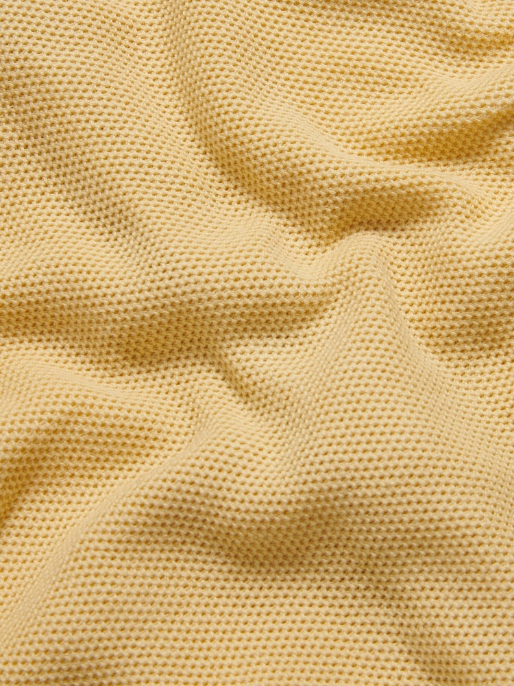 Peckham Rye Yellow Open Stitch Panel Short Sleeves Revere Shirt - Image 9 of 9 Peckham Rye Yellow Open Stitch Panel Short Sleeves Revere Shirt - Image 9 of 9