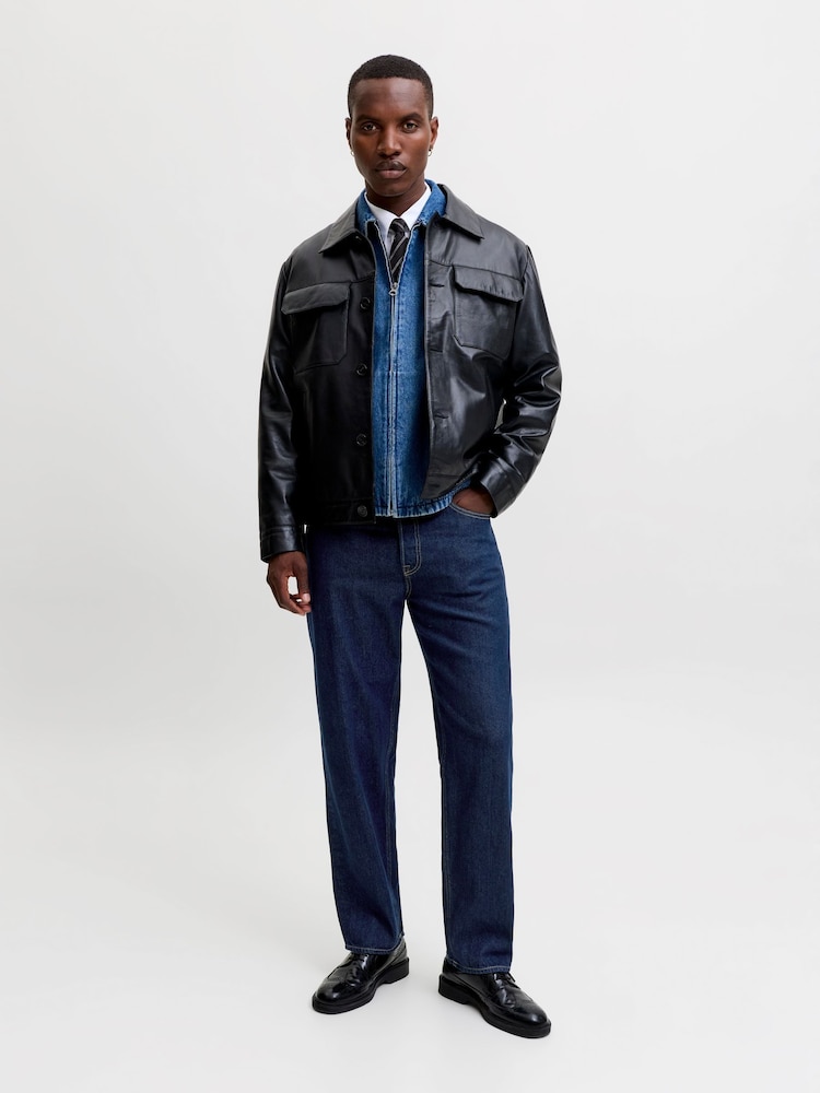 JACK & JONES Deep Blue Loose Fit Eddie Jeans - Image 2 of 8 JACK & JONES Deep Blue Loose Fit Eddie Jeans - Image 2 of 8
