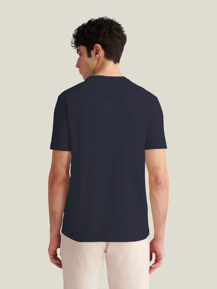 Azul - Camiseta de manga corta Peckham Rye Slub - Imagen 2 de 4