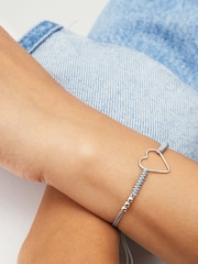 Sterling Silver Heart Pully Bracelet - Image 2 of 4