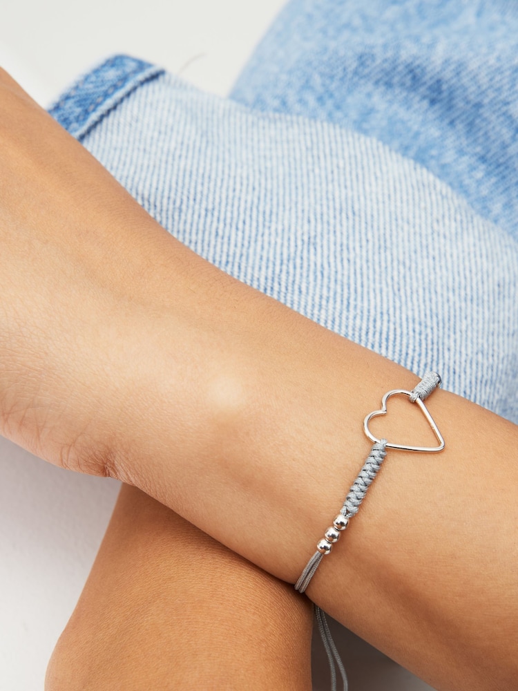 Sterling Silver Heart Pully Bracelet - Image 2 of 4