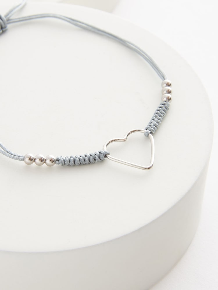 Sterling Silver Heart Pully Bracelet - Image 4 of 4