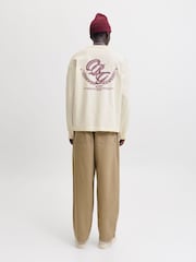 JACK & JONES White Long Sleeve Back Print T-Shirt - Image 4 of 11