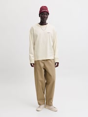 JACK & JONES White Long Sleeve Back Print T-Shirt - Image 5 of 11