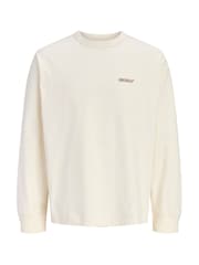 JACK & JONES White Long Sleeve Back Print T-Shirt - Image 6 of 11