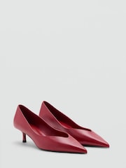 Mango Red Pointed Kitten Heels - Image 1 of 4