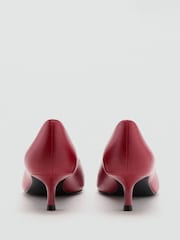 Mango Red Pointed Kitten Heels - Image 3 of 4