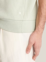 Peckham Rye Green Open Collar Short Sleeves Knitted Polo - Image 5 of 6