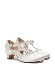 Rainbow Club White Kids Lemonade Satin Bridesmaid Shoes - Image 3 of 5
