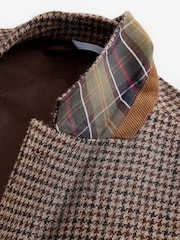 Brown Signature Moon's Wool Dogtooth Blazer - Image 11 of 12