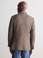 Brown Signature Moon's Wool Dogtooth Blazer - Image 3 of 12