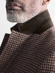 Brown Signature Moon's Wool Dogtooth Blazer - Image 5 of 12
