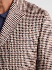 Brown Signature Moon's Wool Dogtooth Blazer - Image 6 of 12