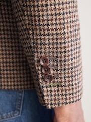 Brown Signature Moon's Wool Dogtooth Blazer - Image 7 of 12