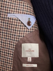 Brown Signature Moon's Wool Dogtooth Blazer - Image 8 of 12