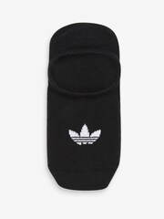 Pack de tres pares de calcetines invisibles en negro de adulto de adidas Originals - Imagen 2 de 5
