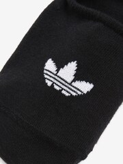 Pack de tres pares de calcetines invisibles en negro de adulto de adidas Originals - Imagen 3 de 5