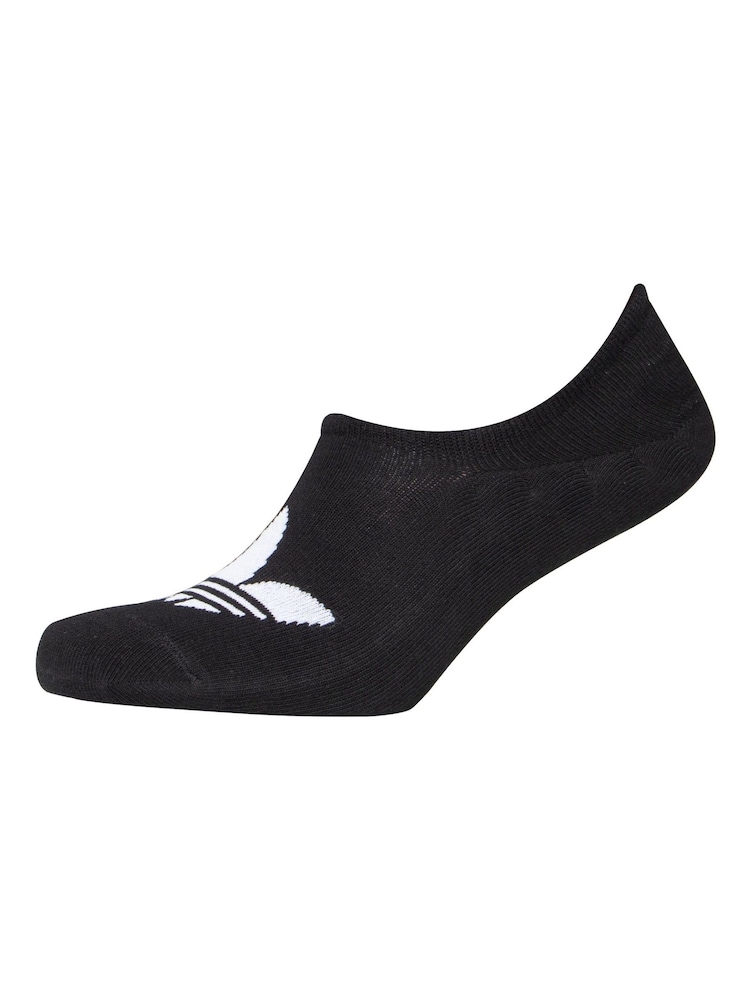 Pack de tres pares de calcetines invisibles en negro de adulto de adidas Originals - Imagen 5 de 5