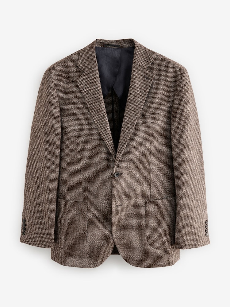 Коричневий - Brushed Check блейзер With Wool - Image 6 of 10