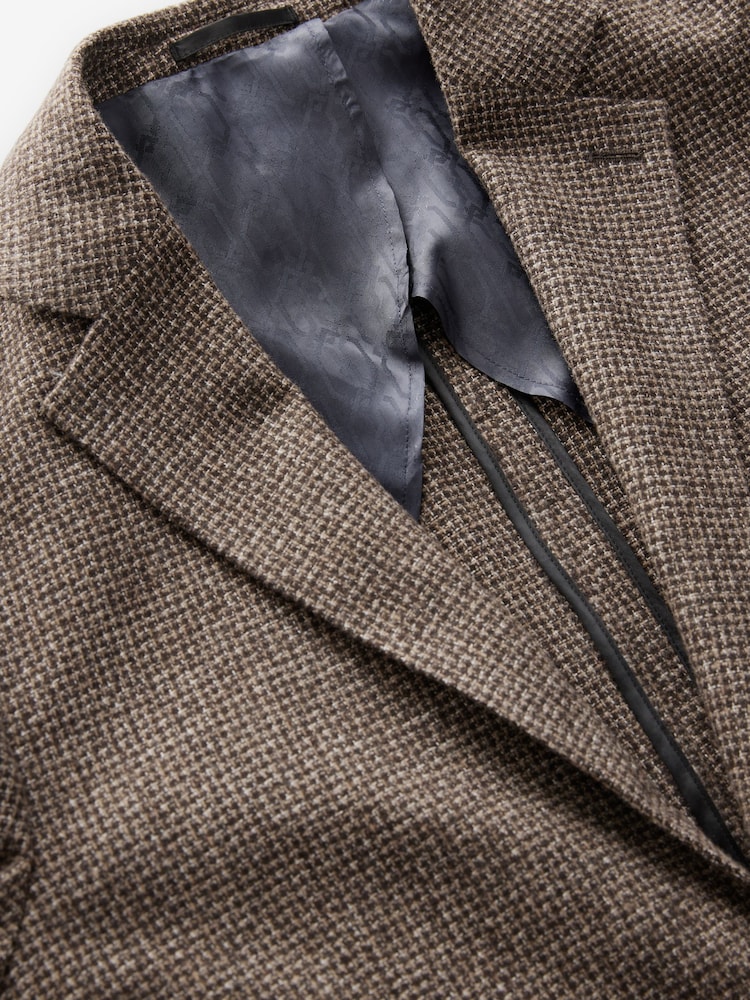 Коричневий - Brushed Check блейзер With Wool - Image 7 of 10