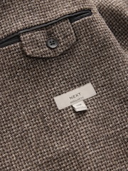 Brown Brushed Check Blazer With Wool - Image 8 of 10