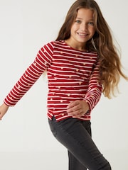 FatFace Red Star Breton T-Shirt - Image 1 of 4