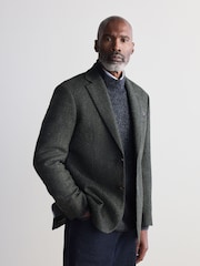 Green Signature Moons British Wool Textured Blazer - Image 1 of 11