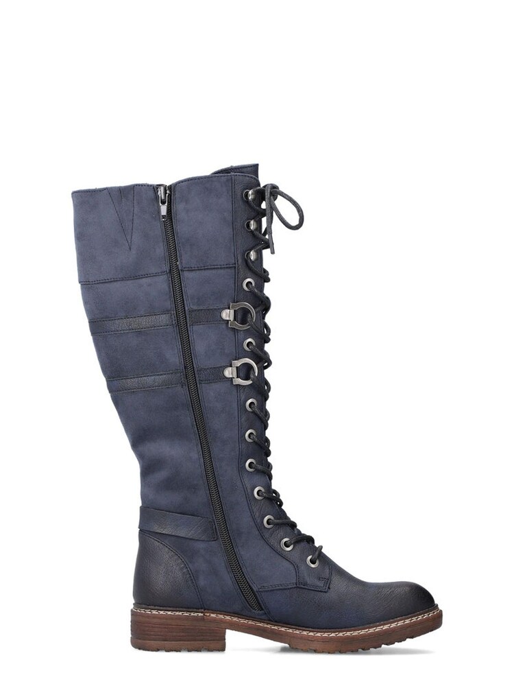 Rieker Womens Blue Zipper Boots - Image 1 of 11