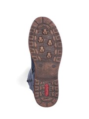 Rieker Womens Blue Zipper Boots - Image 10 of 11