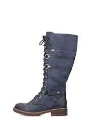 Rieker Womens Blue Zipper Boots - Image 2 of 11