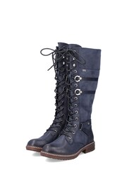 Rieker Womens Blue Zipper Boots - Image 3 of 11