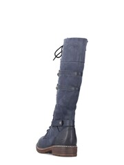 Rieker Womens Blue Zipper Boots - Image 5 of 11
