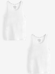 Calvin Klein White Modern Cotton Tanks 2 Pack - Image 4 of 5