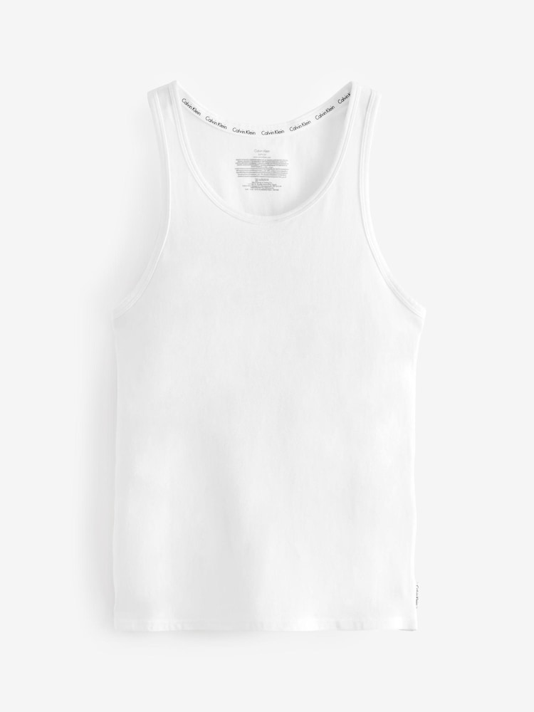 Calvin Klein White Modern Cotton Tanks 2 Pack - Image 5 of 5