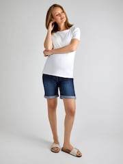 Lavado medio - JoJo Maman Bébé Pantalones cortos de maternidad denim - Imagen 1 de 6