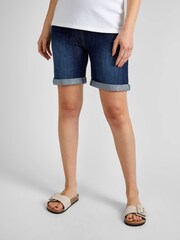 JoJo Maman Bébé Mid Wash Mid Wash Denim Maternity Shorts - Image 8 of 12
